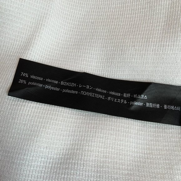 ZARA White, Black & Red Knit T-Shirt - Picture 5 of 5